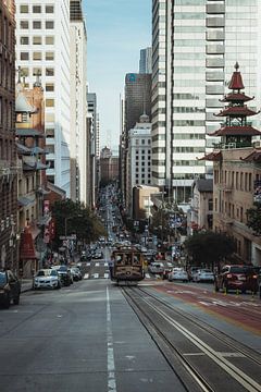 De steile straten van San Francisco | Reisfotografie | Californië, U.S.A. van Sanne Dost