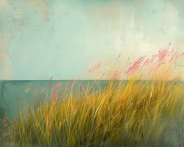 Amber Whispers Seascape van Kunst Kriebels