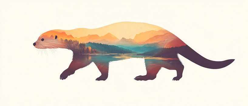 La nature dans le style silhouette par Poster Art Shop