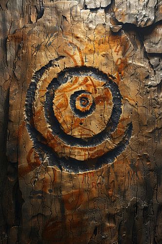 Abstract Spiraal met Symbolen