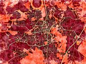 Map of Dessau-Roßlau with the style 'Amber Autumn' by Maporia thumbnail