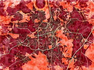 Karte von Dessau-Roßlau im stil 'Amber Autumn'