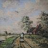 Op weg naar nergens (schilderij met scootmobiel) van Ruben van Gogh thumbnail