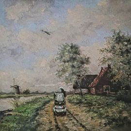 Auf dem Weg ins Nirgendwo (Malen mit dem Motorroller) von Ruben van Gogh - smartphoneart