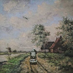 Auf dem Weg ins Nirgendwo (Malen mit dem Motorroller)