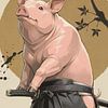 Samurai Schwein Illustration von MIROKKU