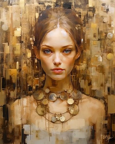 Worldly Woman Olivia mit Gold- und Erdtönen