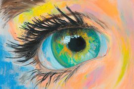 Fascinating eye in pastel colour by Poster Art Shop