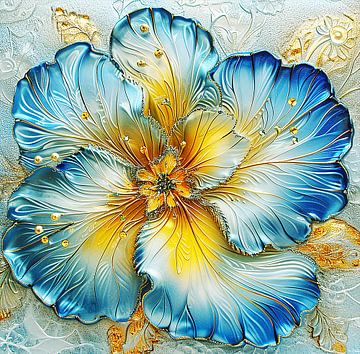 Elegante abstractie kleurrijke surrealistische bloem van Agnieszka Dybowska
