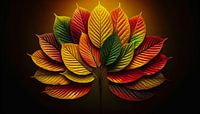 Autumn leaves in a play of colours