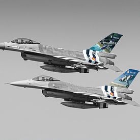 Belgische F-16 Fighting Falcons color cutout van Marc Hederik Fotografie