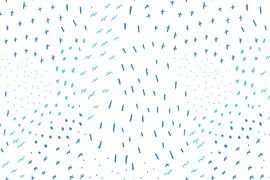 Kreuze, Linien und Punkte in Pastell- und Neonfarben. Blau, grün, weiß von Dina Dankers