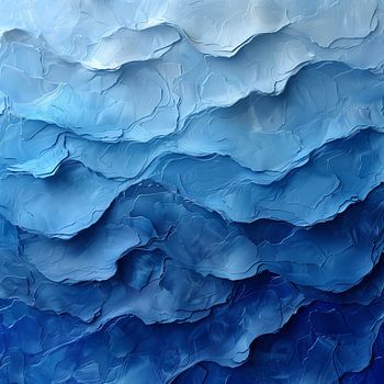 Abstrakte Ozeanwellen in verschiedenen Blautönen