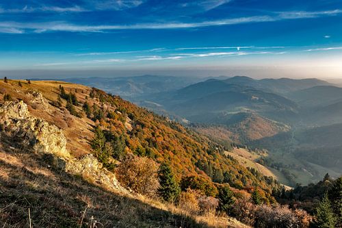 Uitzicht van de Belchen in het kleine Wiesental