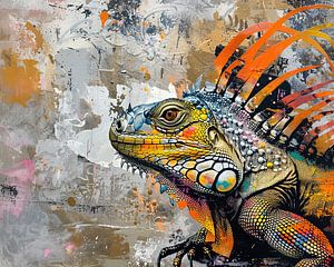 Malerei Leguan