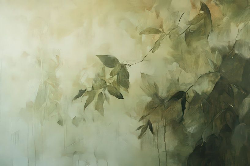 Olijfgroene Abstractie van Natasja Haandrikman