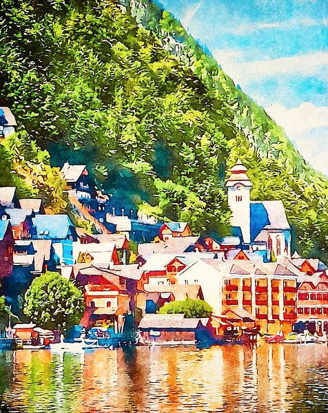 Hallstatt, Salzkammergut by zam art