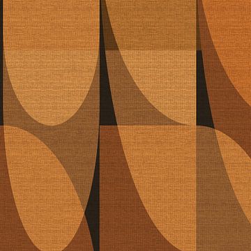Abstracte vormen in bruine kleuren nr. 2 van Dina Dankers