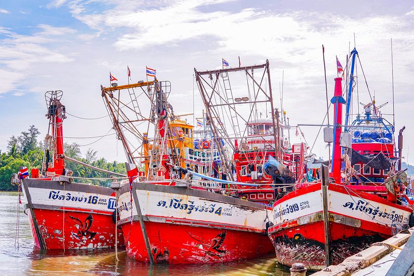 Red ships in Thailand by Barbara Riedel