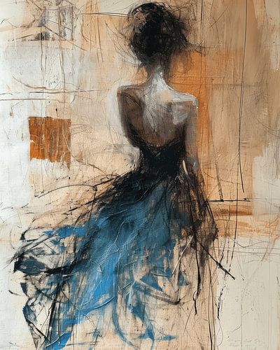 Modern en abstract, portret van een vrouw