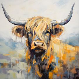 Abstrakter bunter schottischer Highlander von But First Framing