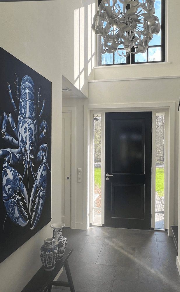 Lobster Luxe - Delft Blue Elegant Lobster by Marianne Ottemann - OTTI