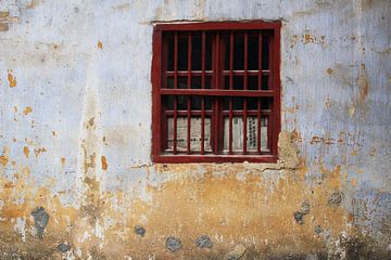 Fenster mit Zeitungen von Inge Hogenbijl