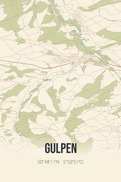 Alte Landkarte von Gulpen (Limburg) von Rezona