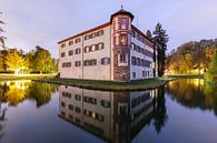 Wasserschloss Eichtersheim am Abend von Uwe Ulrich Grün Miniaturansicht