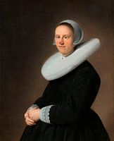 Sit still! Portrait of Adriana Croes, Johannes Cornelisz. Painted by Verspronck with fly on nose