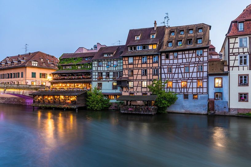 La Petite France in Strasbourg in the evening by Werner Dieterich