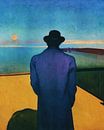 Man watching the sun set by Jan Keteleer (JanKé): A Journey Beyond the Canvas thumbnail