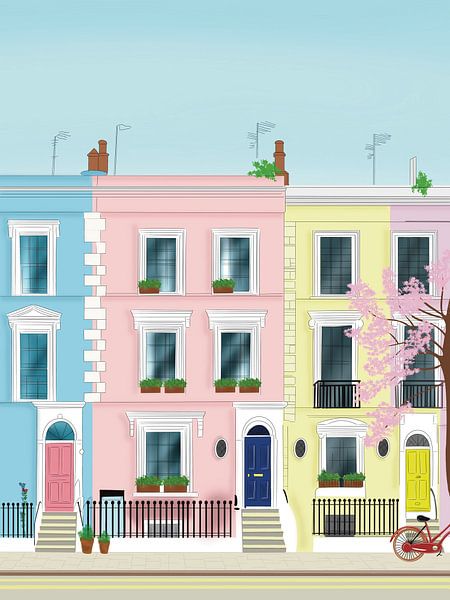 Pastellpromenade in Primrose Hill von Art Prints