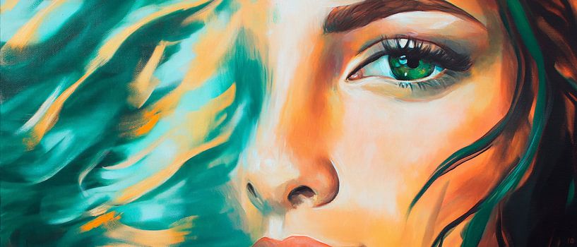 Femme Fatale with bright colours by Poster Art Shop