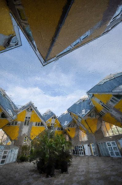 Würfelhäuser in Rotterdam von Digitale Schilderijen