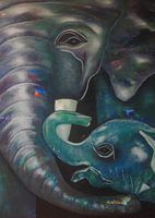 Elephant abstract art