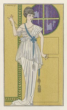George Barbier - Grande robe du soir (1913) van Peter Balan