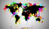 World Map Black Splash