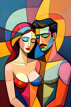 Künstlerische nackte Frau und Mann von Egon Zitter