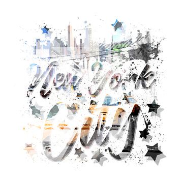 New York City Typography | Geometric Mix No. 9 by Melanie Viola