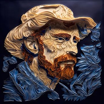 Vincent van Gogh uit papier van Jelle Swaan