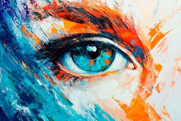 Regard glacé - mer de couleurs de l'âme sur Poster Art Shop