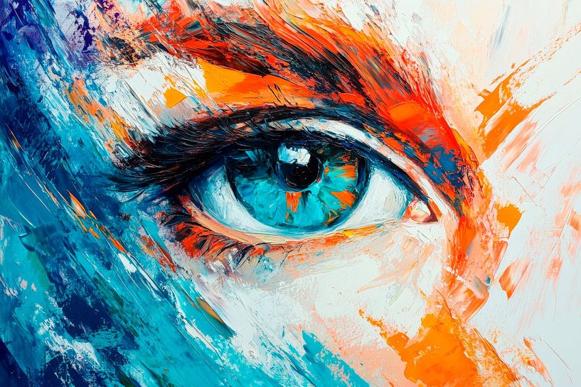 Eisiger Blick – Farbenmeer der Seele von Poster Art Shop