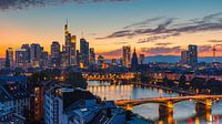 Sonnenuntergang in Frankfurt am Main von Henk Meijer Photography Miniaturansicht