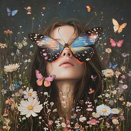 Enchanting Butterfly | Butterfly Woman by Eye catching paintings