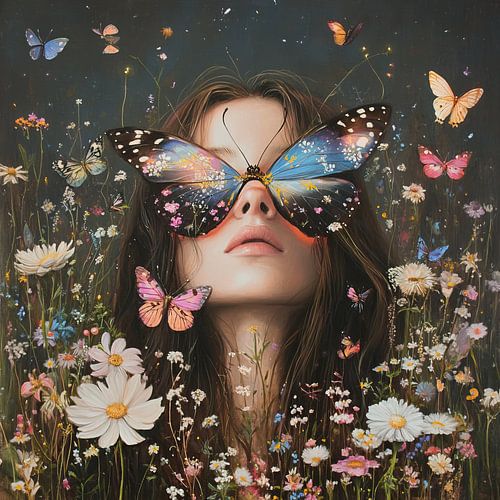 Butterfly Enchanting | Butterfly Woman sur Peintures accrocheuses