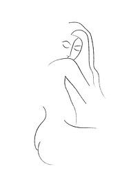 Elegante Damen-Linienzeichnung von MDRN HOME