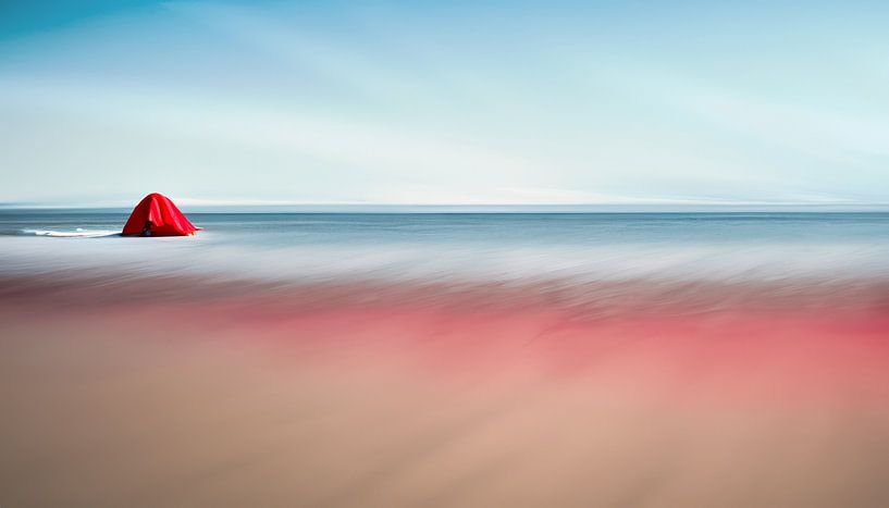 Red tent on the beach_01 by Rautenberg Digital Art Maritim