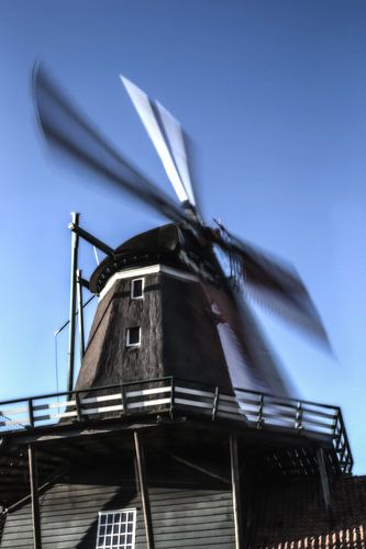 Windmolen De Rat in de stad IJlst in Friesland. Wout Kok One2expose Photography.