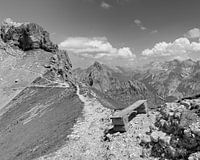 Gebirge in Schwarzweiß